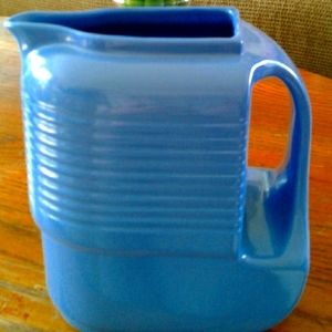 Vtg Delphinium Blue Pitcher from Hall China/Exc